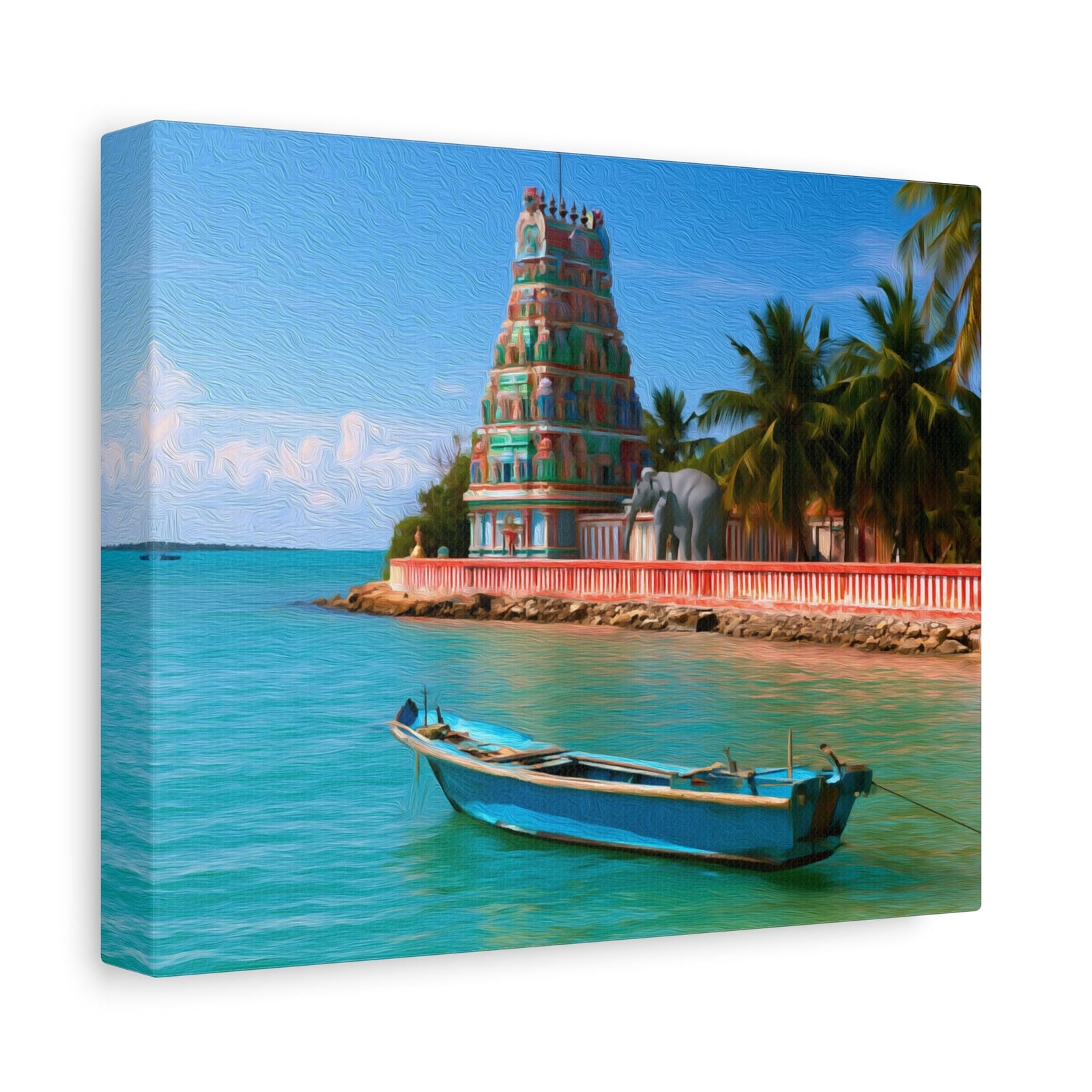 Nainativu Nagapooshani Amman Temple — Jaffna, Sri Lanka, canvas side view