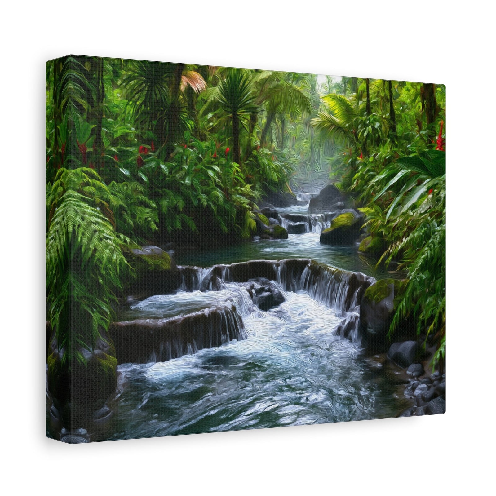 Fortuna River Cascades — La Fortuna, Costa Rica, canvas side view