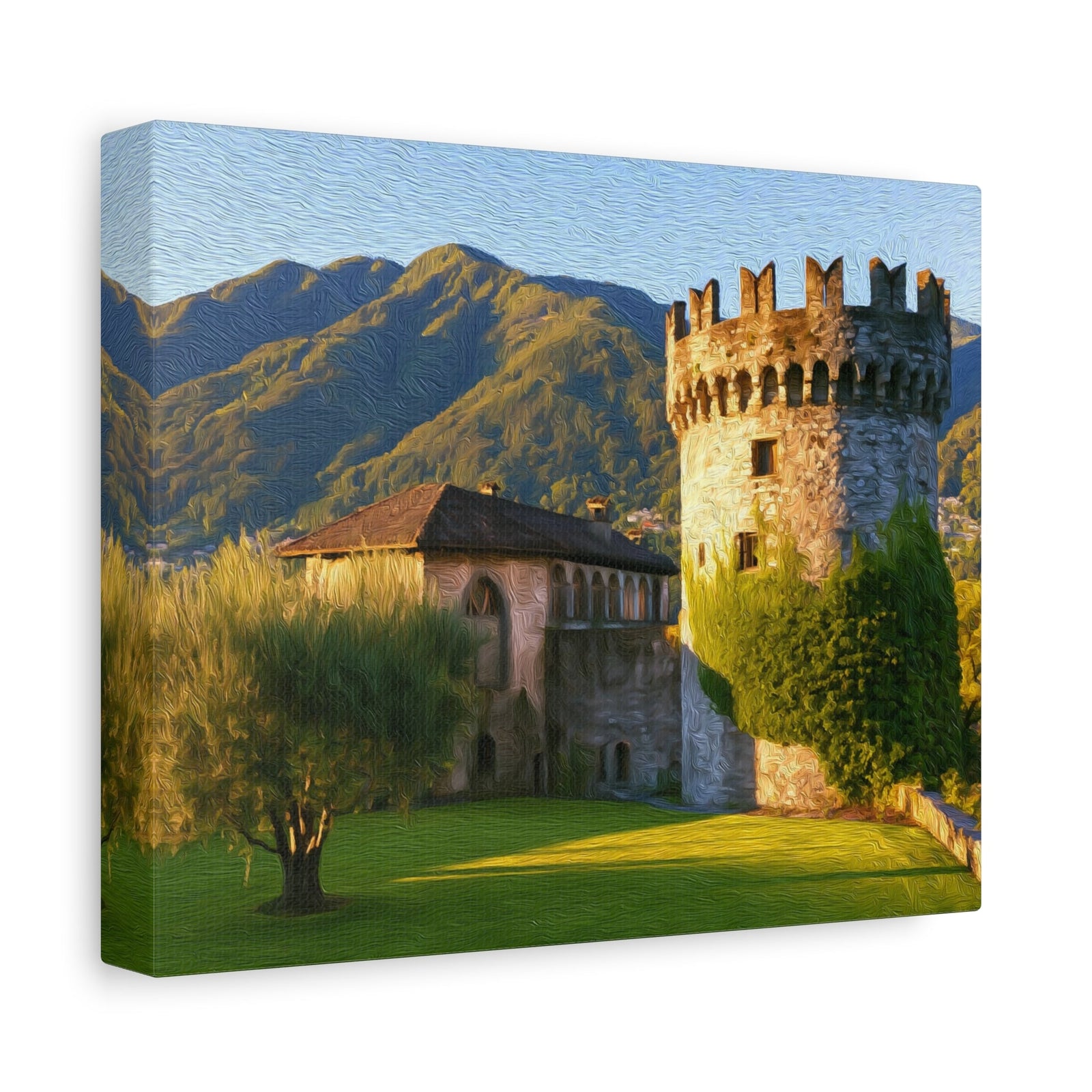 Castello di Locarno Tower — Locarno, Switzerland, canvas side view