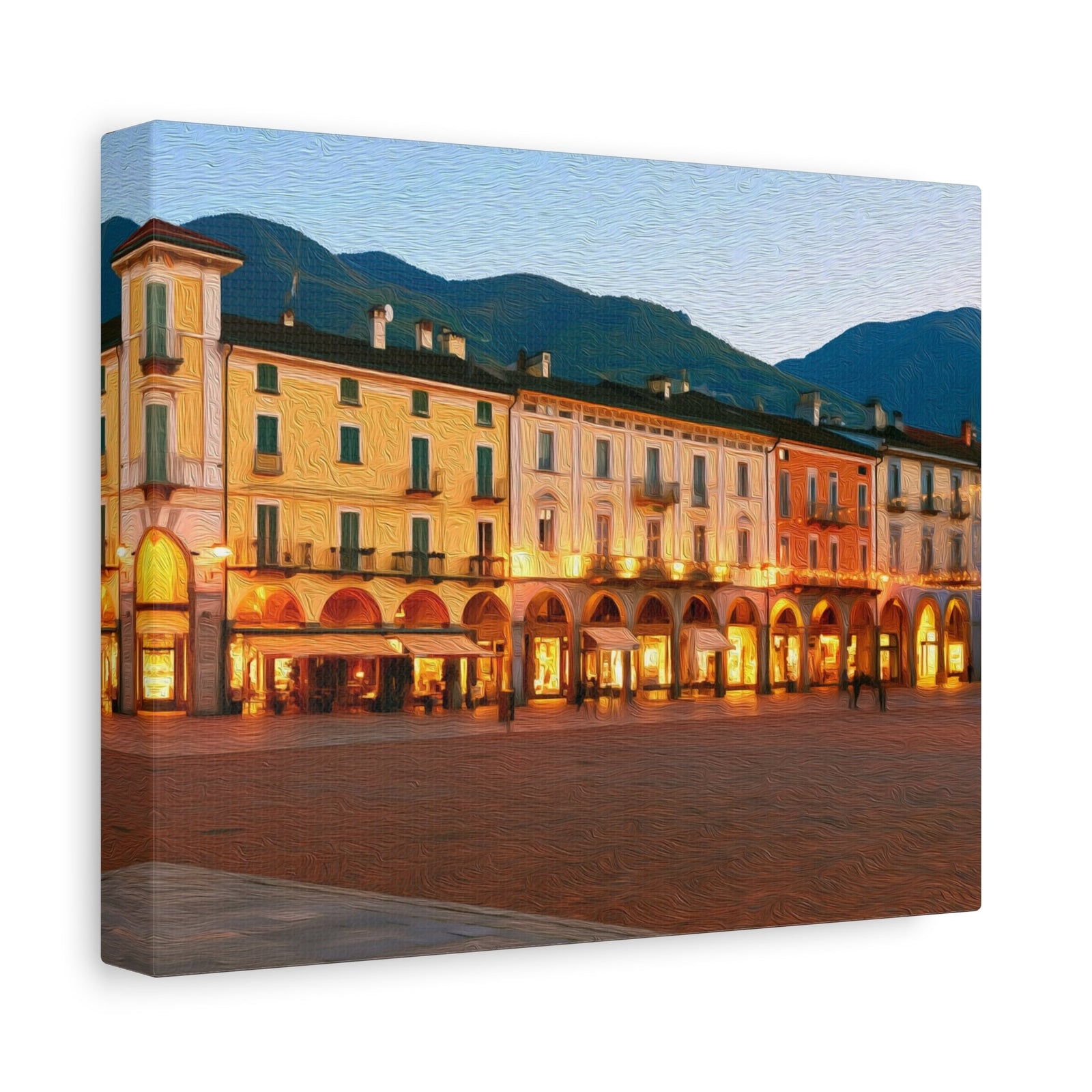 Piazza Grande Locarno — Locarno, Switzerland, canvas side view