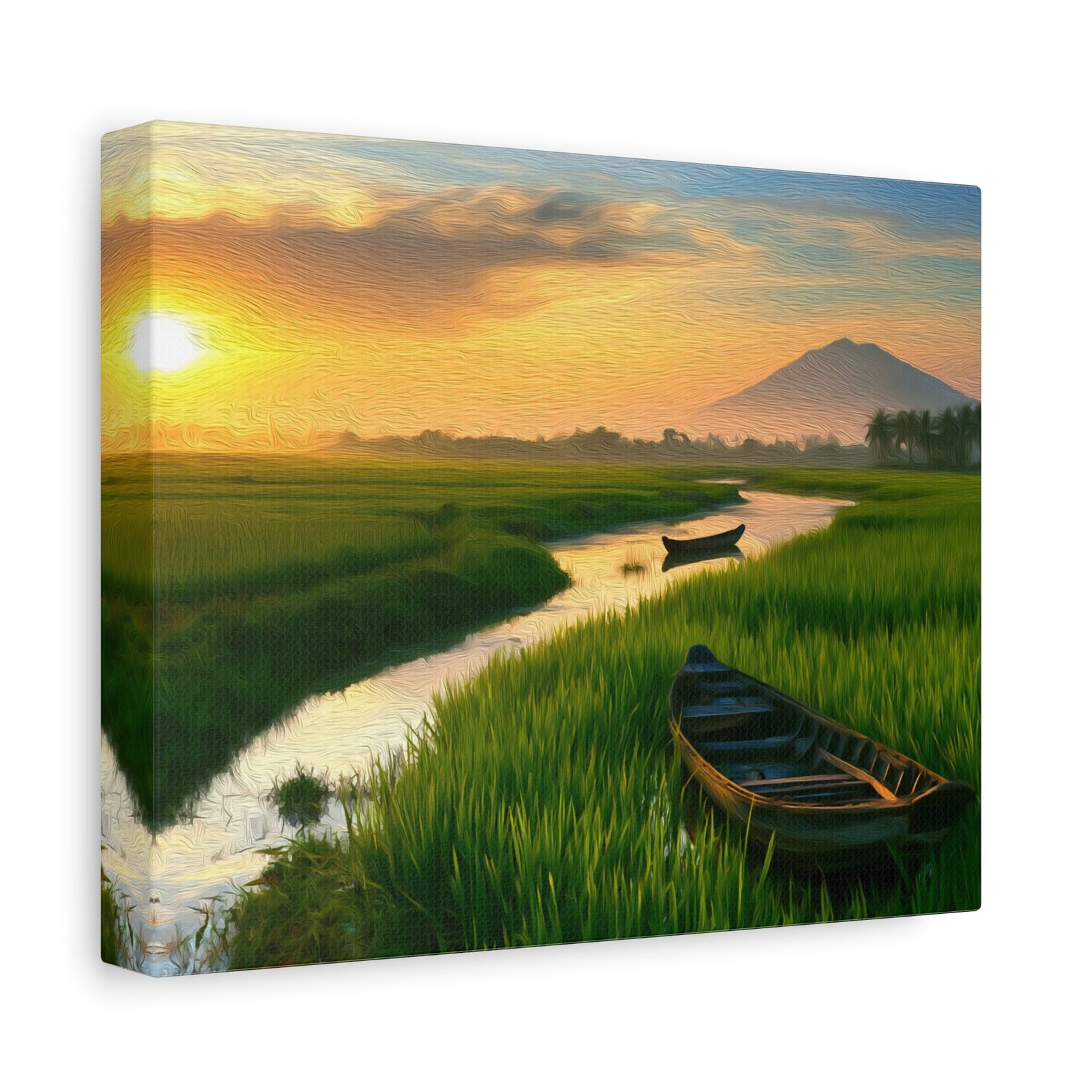 Mekong Delta Rice Fields — Mekong Delta, canvas side view