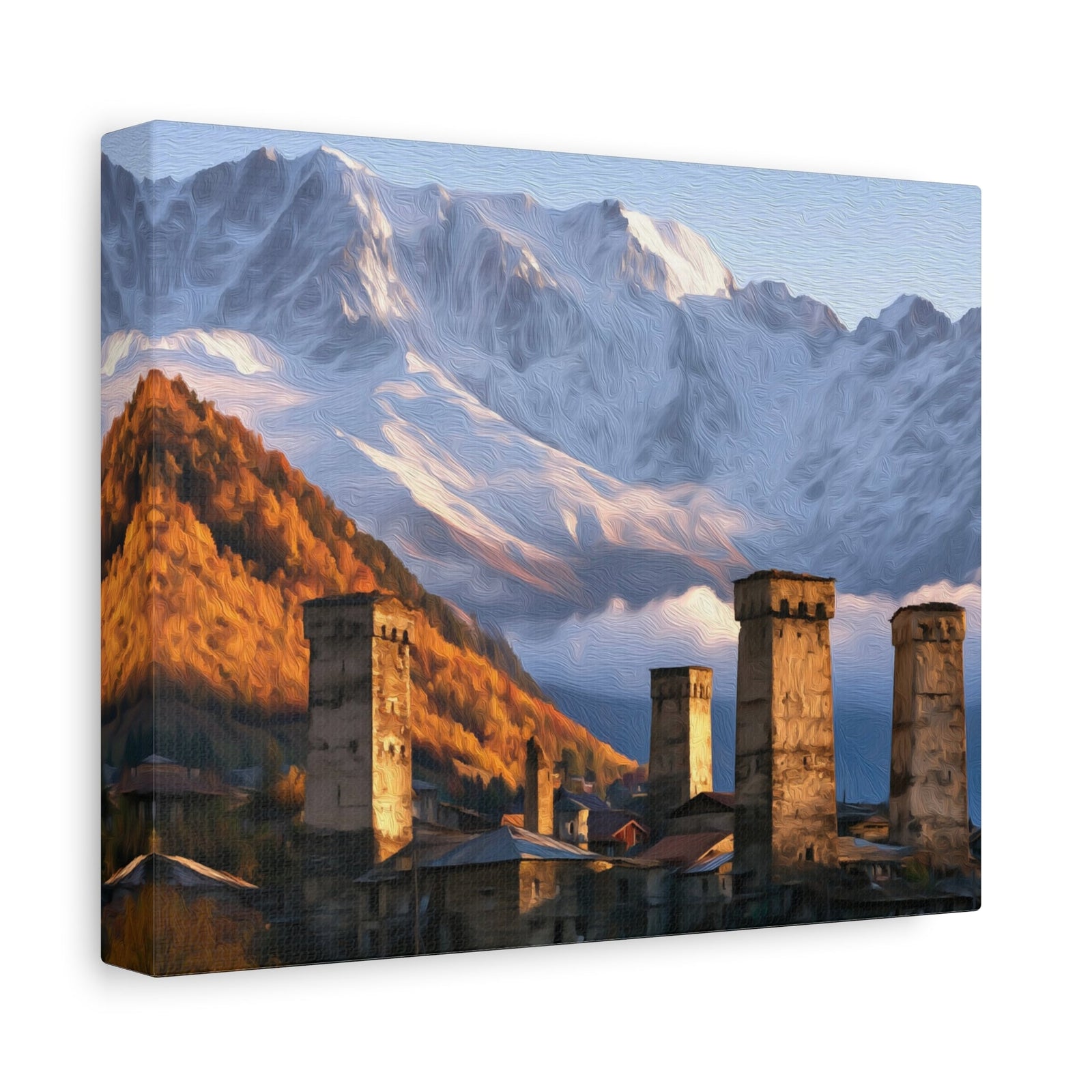 Mestia Svan Towers — Mestia, Georgia, canvas side view