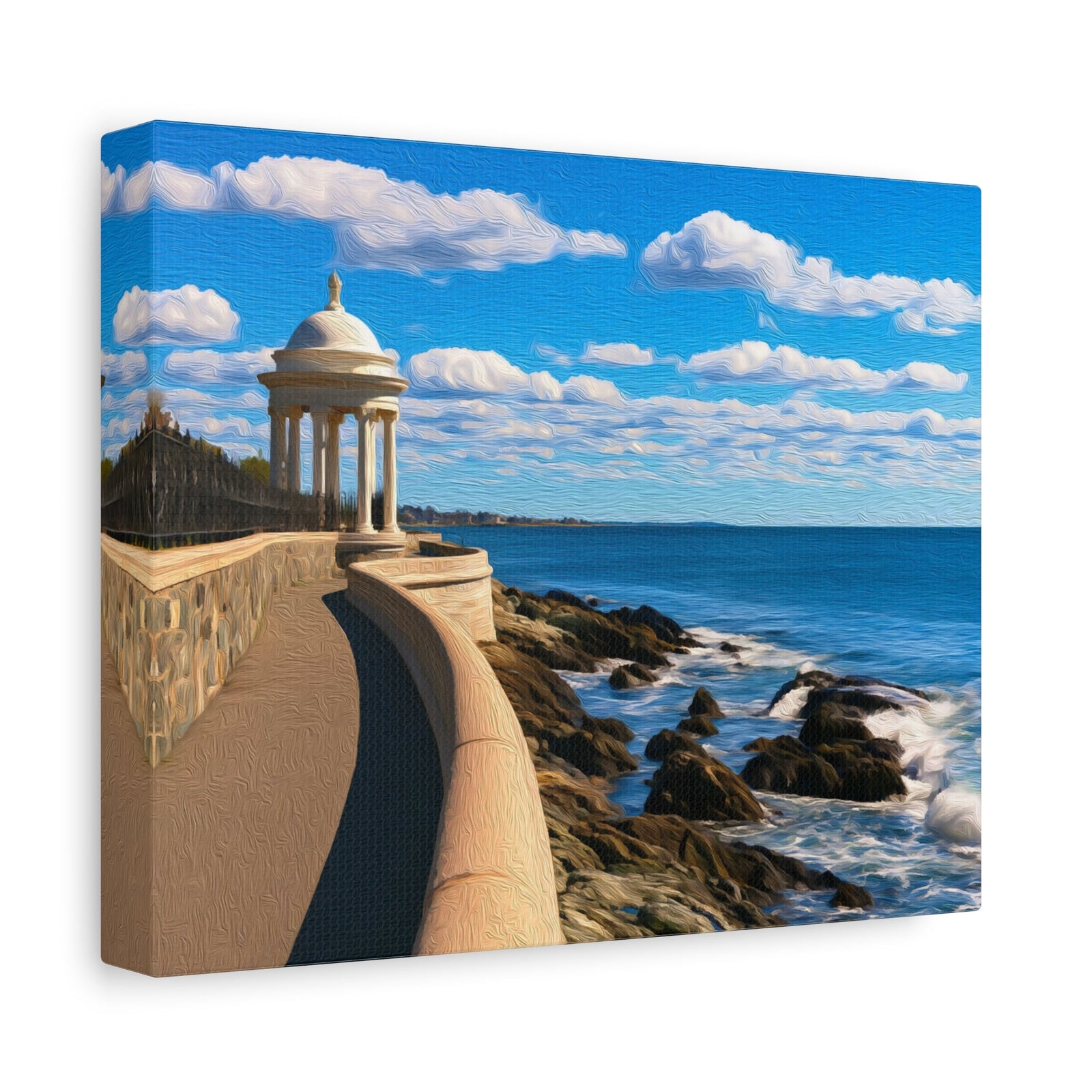 Newport Cliff Walk Gazebo — Newport, Rhode Island, canvas side view