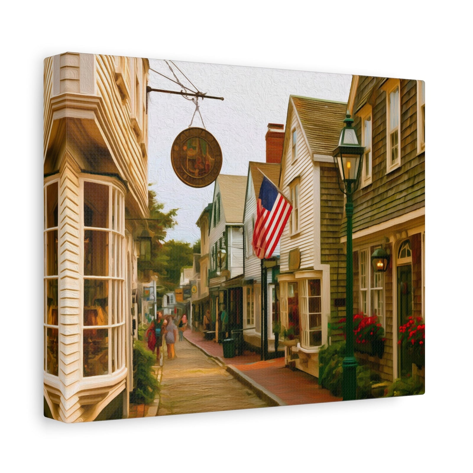 Newport Historic Thames Street — Newport, Rhode Island, canvas side view