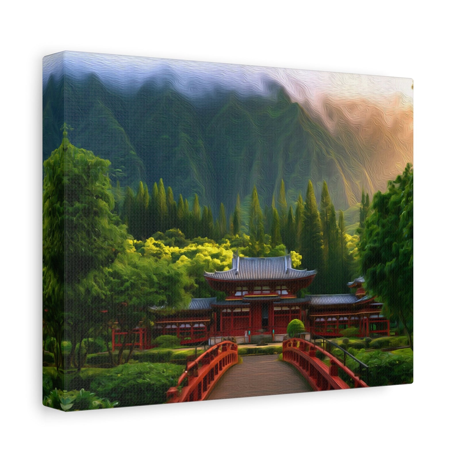 Oahu Japanese Temple Garden — Oahu, Hawaii, canvas side view