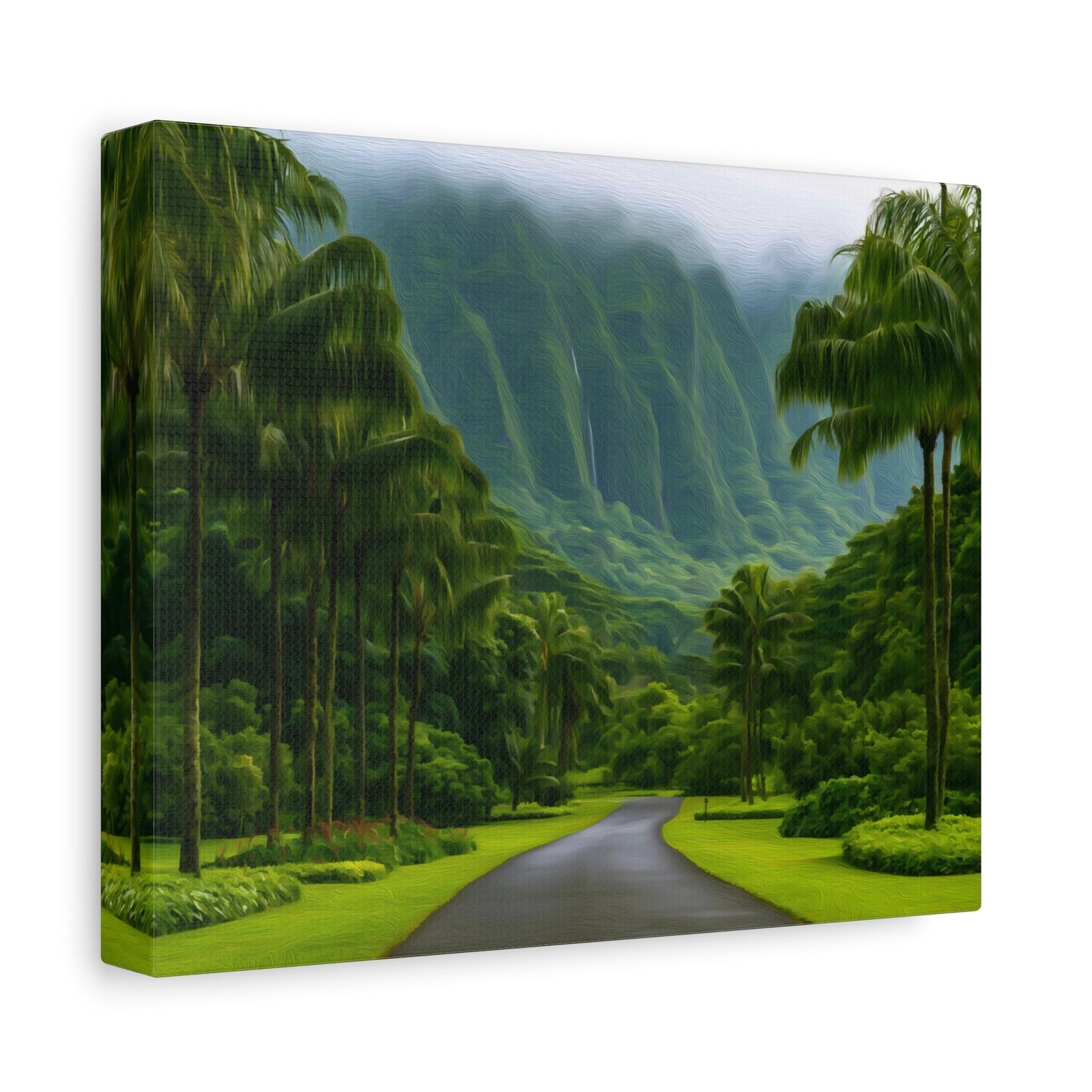 Ho'omaluhia Botanical Garden Road — Oahu, Hawaii, canvas side view