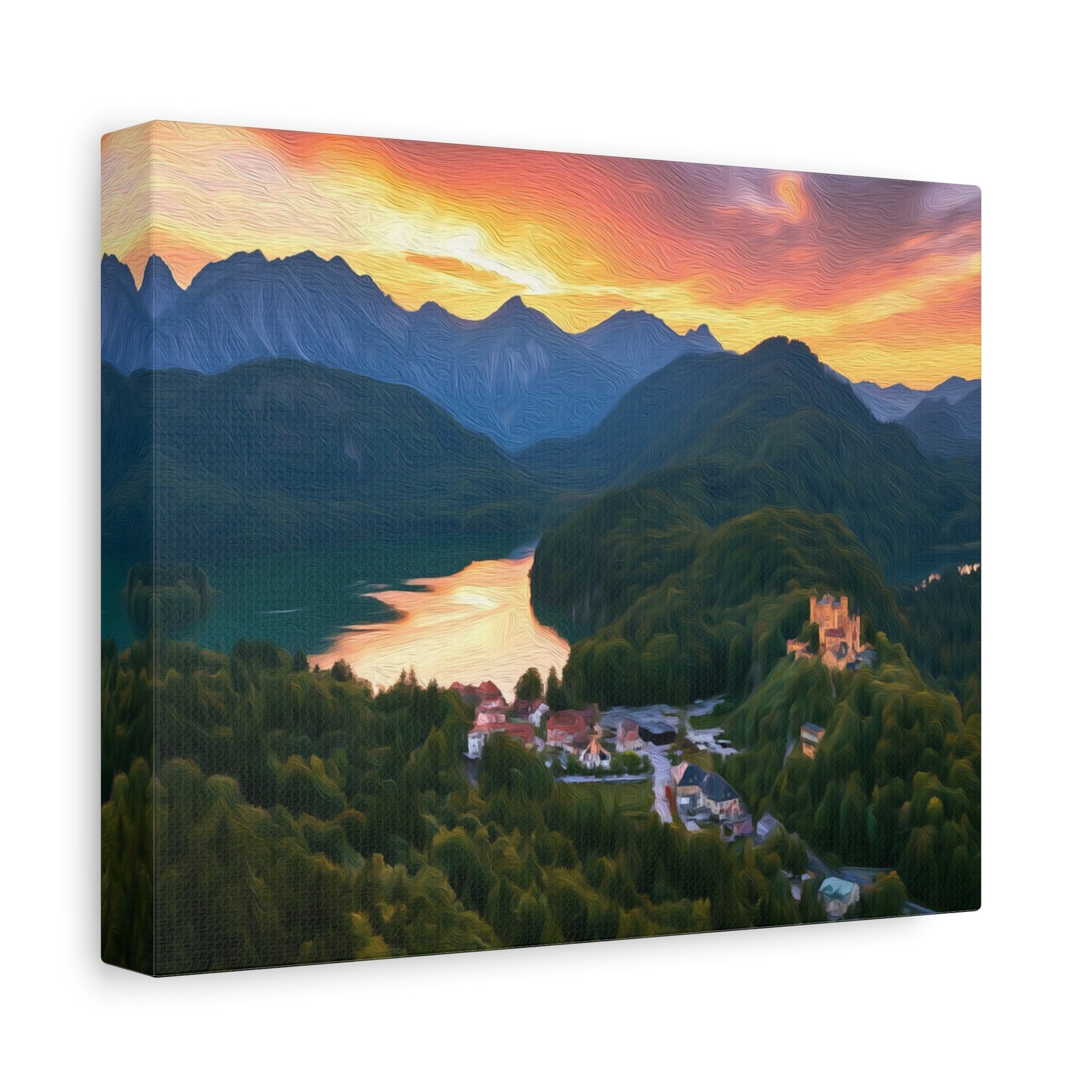 Hohes Schloss Fussen Hilltop Castle — Schwangau, Germany, canvas side view