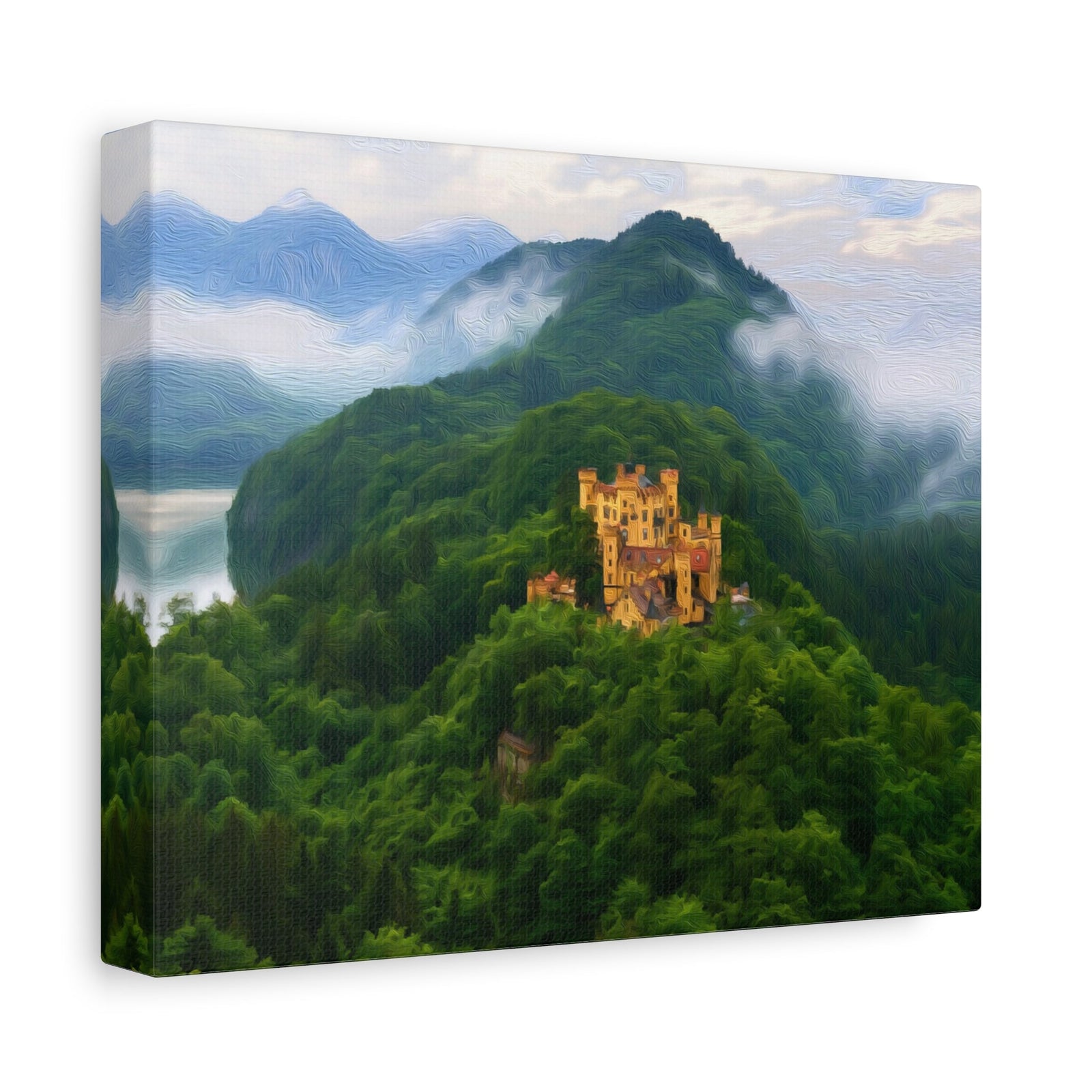 Hohenschwangau Castle Hilltop — Schwangau, Germany, canvas side view