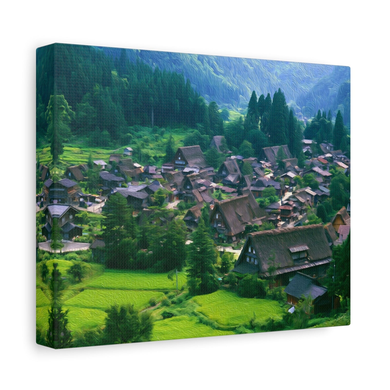 Shirakawa-go Gassho-zukuri Village — Shirakawa-go, Japan, canvas side view