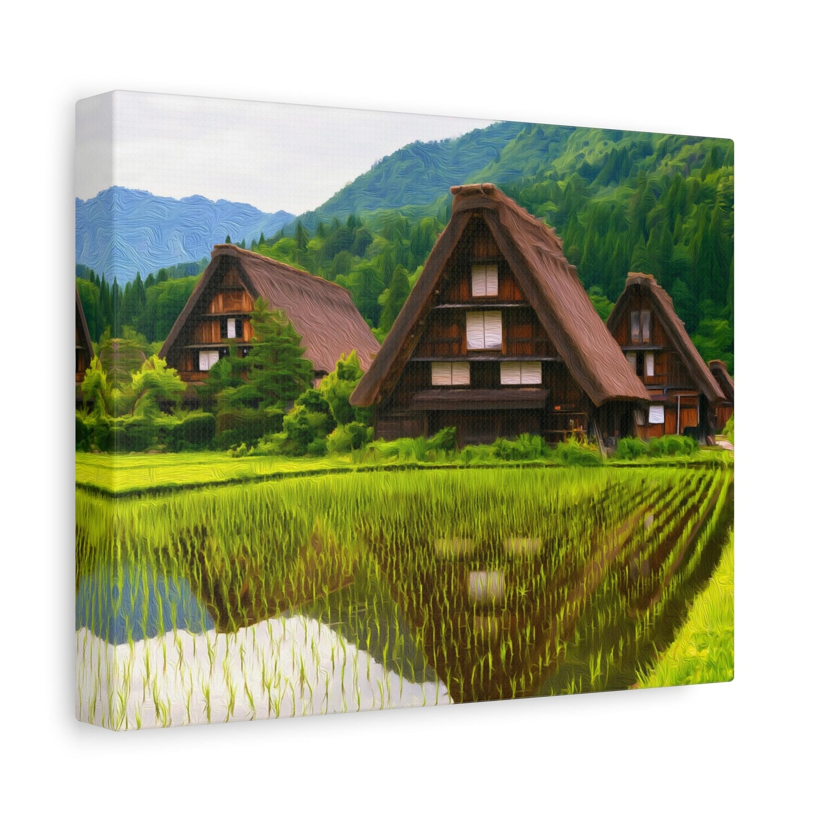 Shirakawa-go Gassho-zukuri Farmhouses — Shirakawa-go, Japan, canvas side view