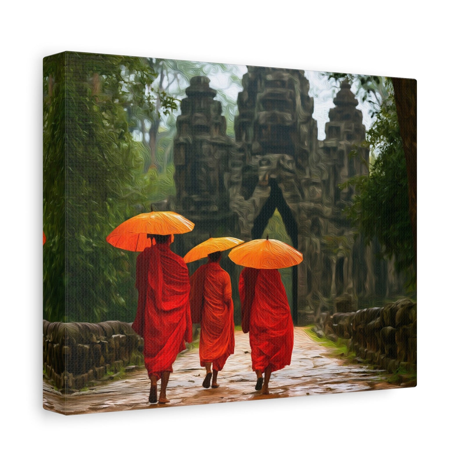 Angkor Thom South Gate — Siem Reap, Cambodia, canvas side view