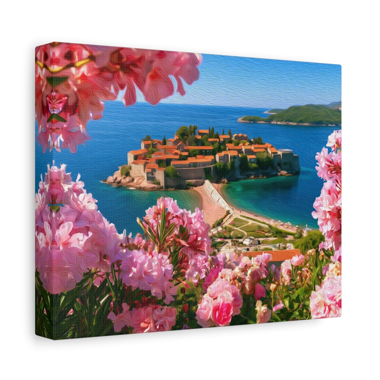 Sveti Stefan Island Village — Sveti Stefan, Montenegro, canvas side view