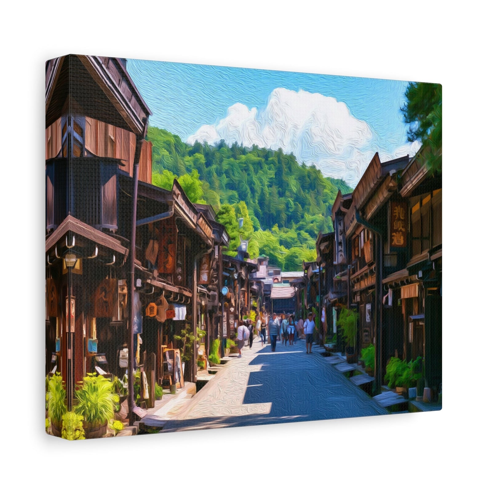 Sanmachi Suji Historic Street — Takayama, Japan, canvas side view