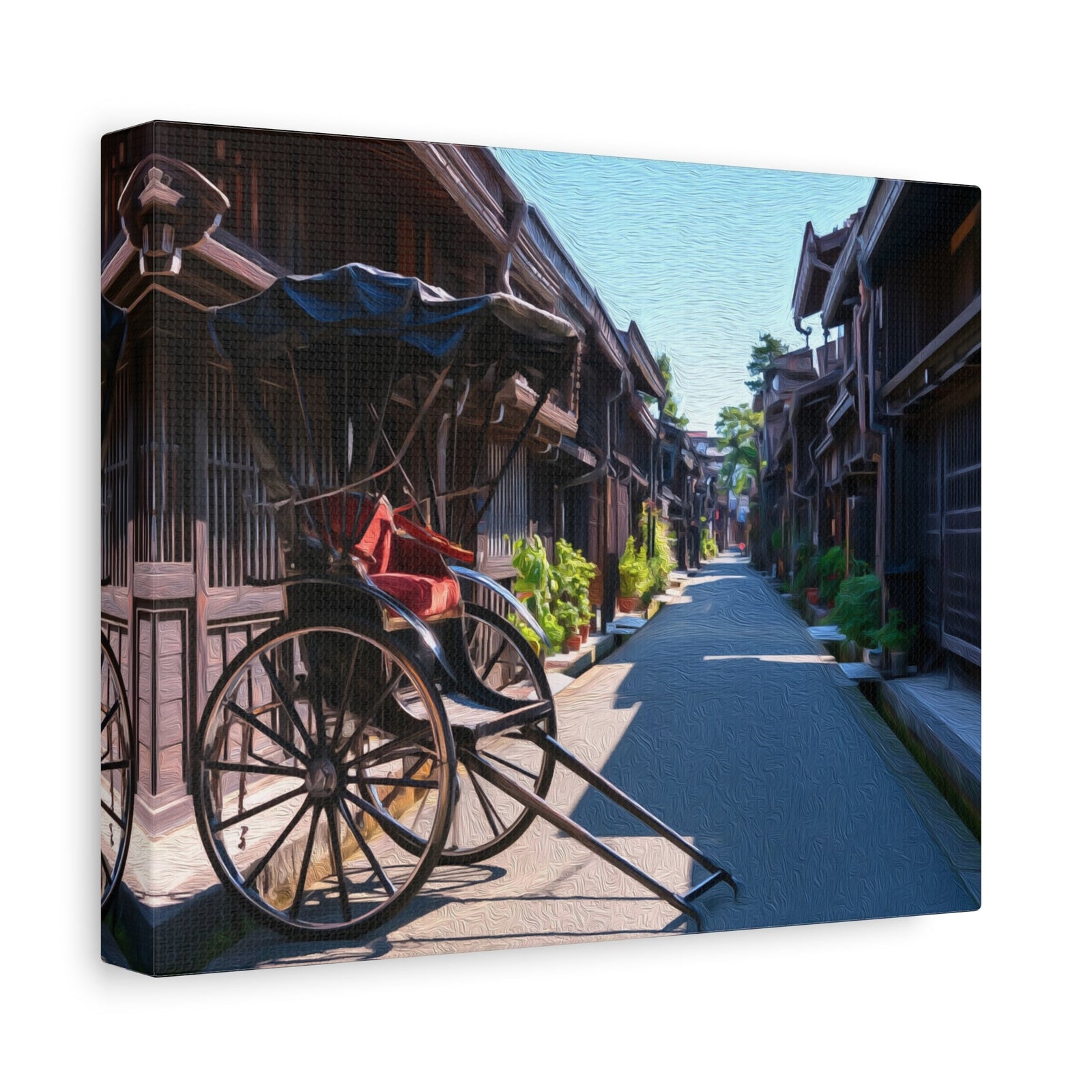 Sanmachi Suji Rickshaw Street — Takayama, Japan, canvas side view