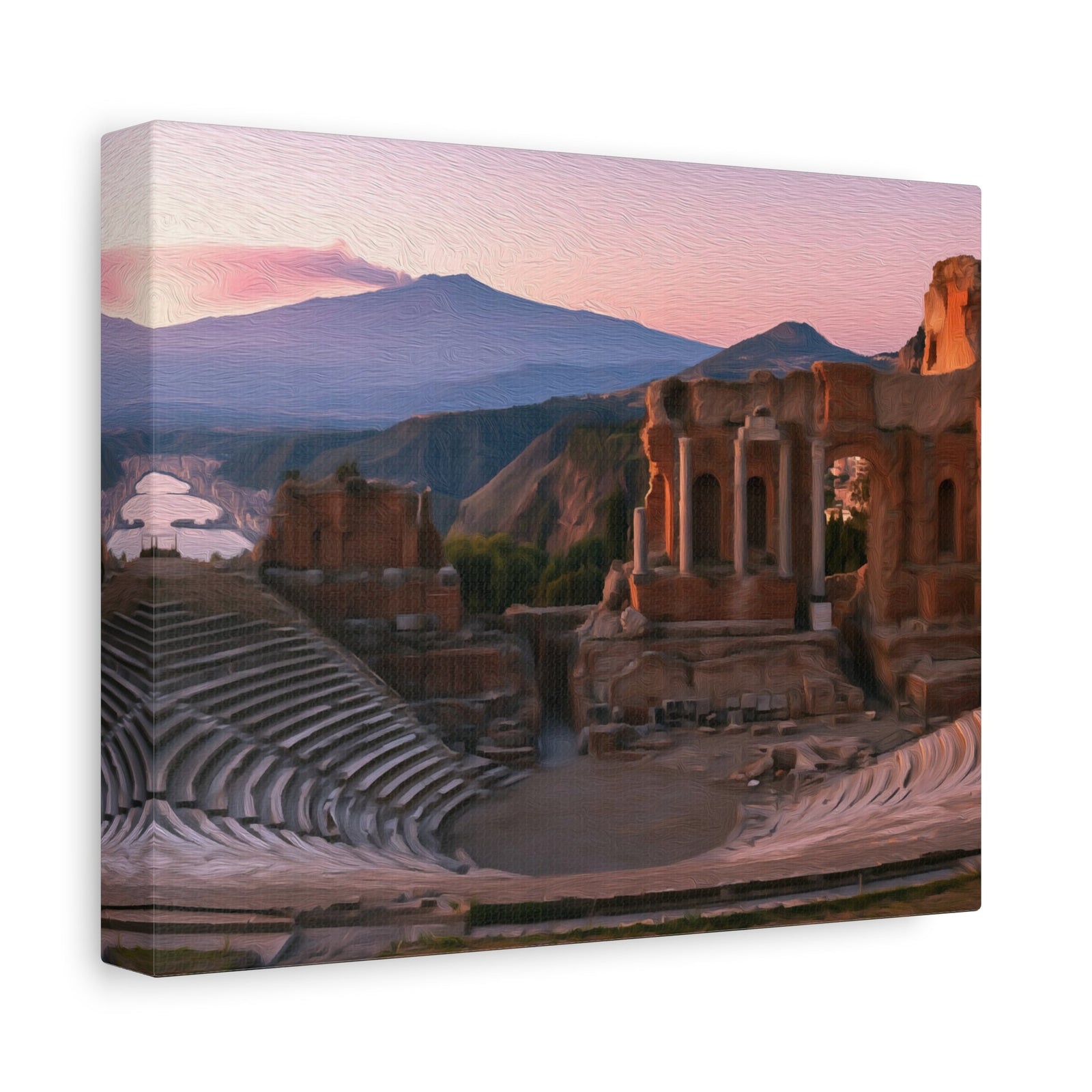 Ancient Greek Theatre Taormina — Taormina, Sicily, canvas side view