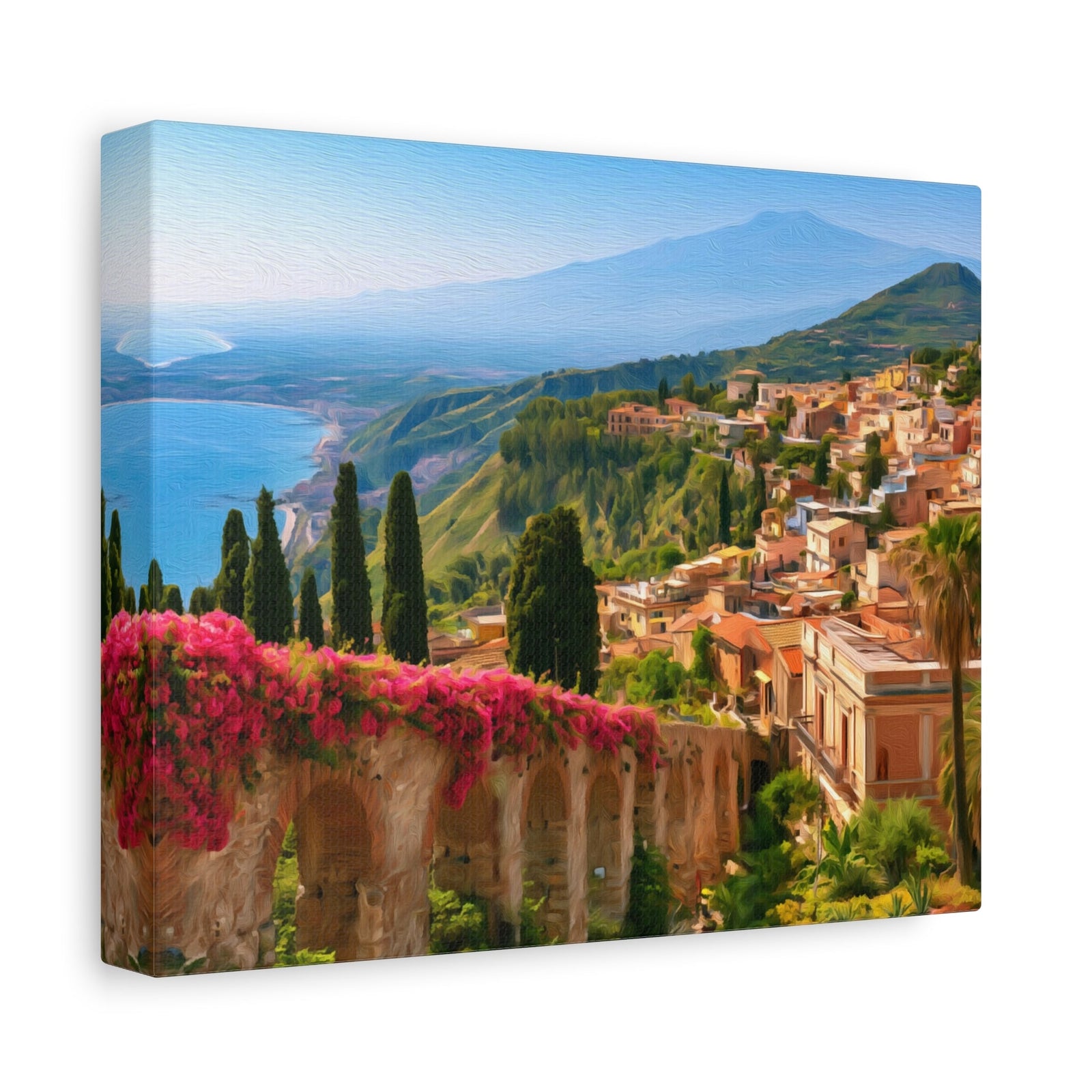 Ancient Theatre Ruins Taormina — Taormina, Sicily, canvas side view