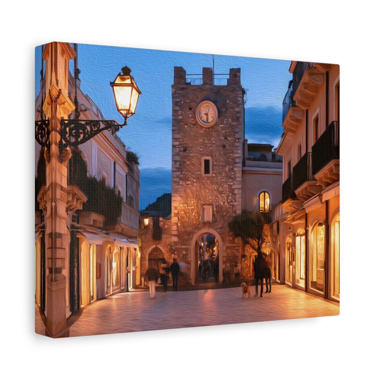 Torre dell'Orologio Clock Tower — Taormina, Sicily, canvas side view