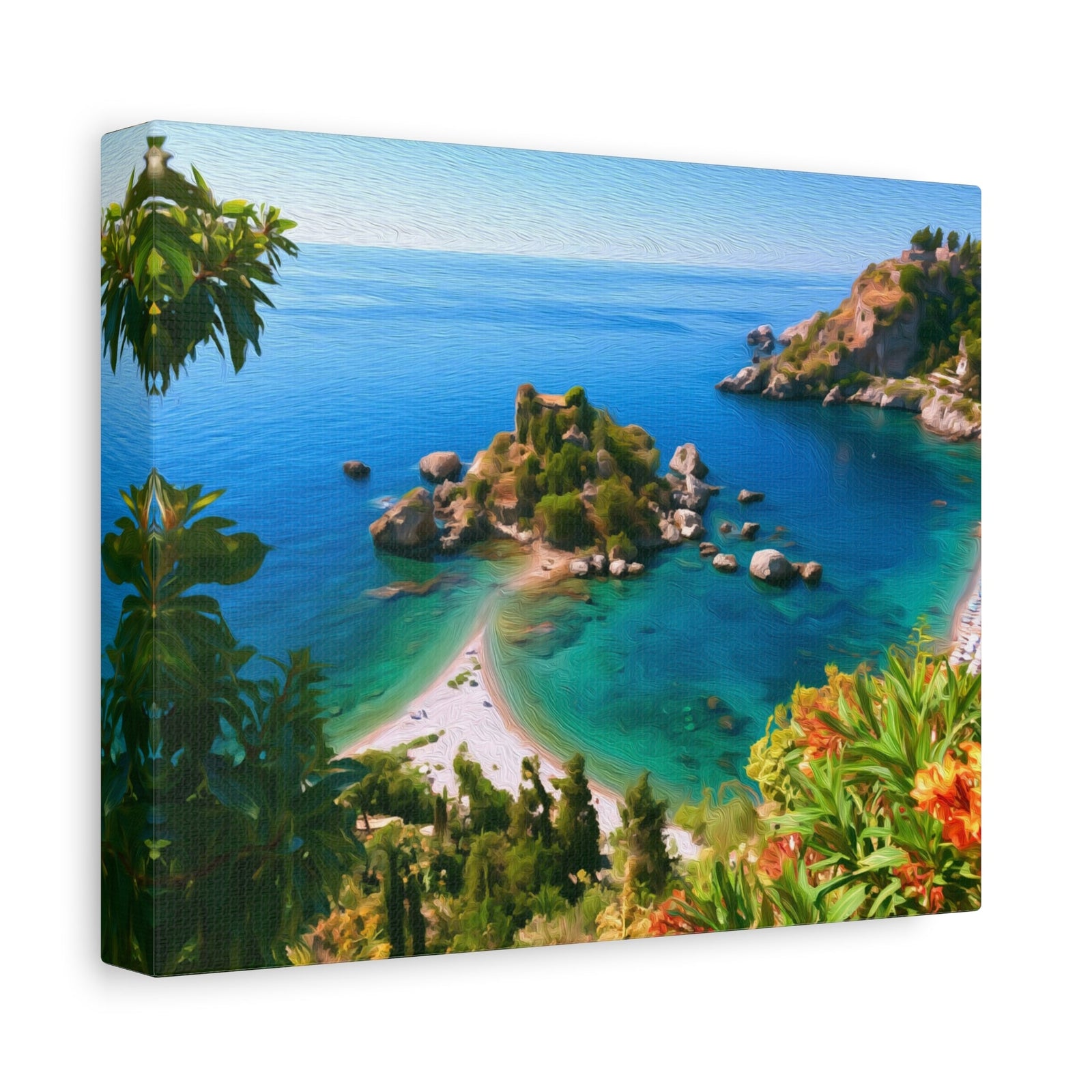 Isola Bella Taormina Cove — Taormina, Sicily, canvas side view