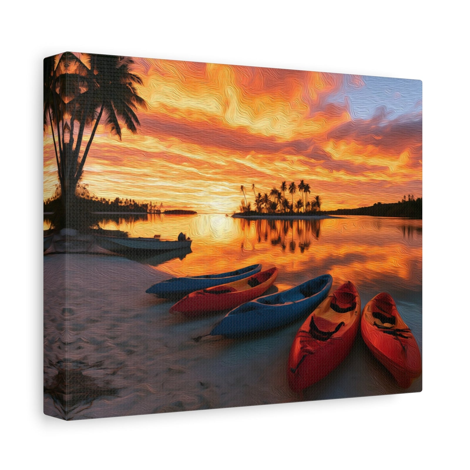 Vanuatu Tropical Sunset Kayaks — Vanuatu Islands, Vanuatu, canvas side view