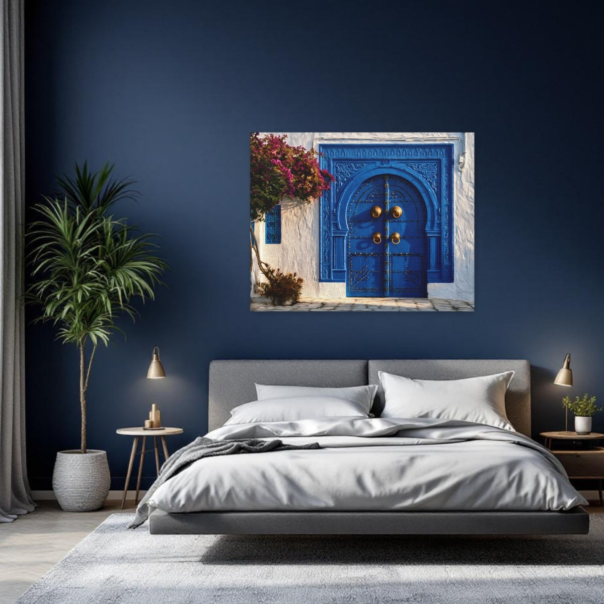 Sidi Bou Said, Tunisia | Sidi Bou Said Blue Door | Original Series Gallery Canvas detail