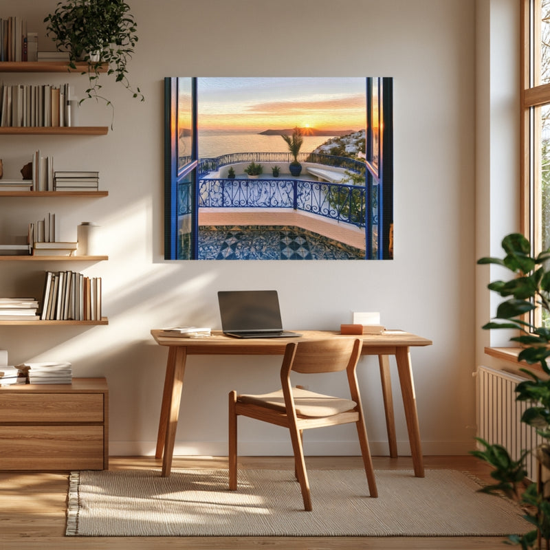 Sidi Bou Said Clifftop Balcony Sunset — Sidi Bou Said, Tunisia, view 4