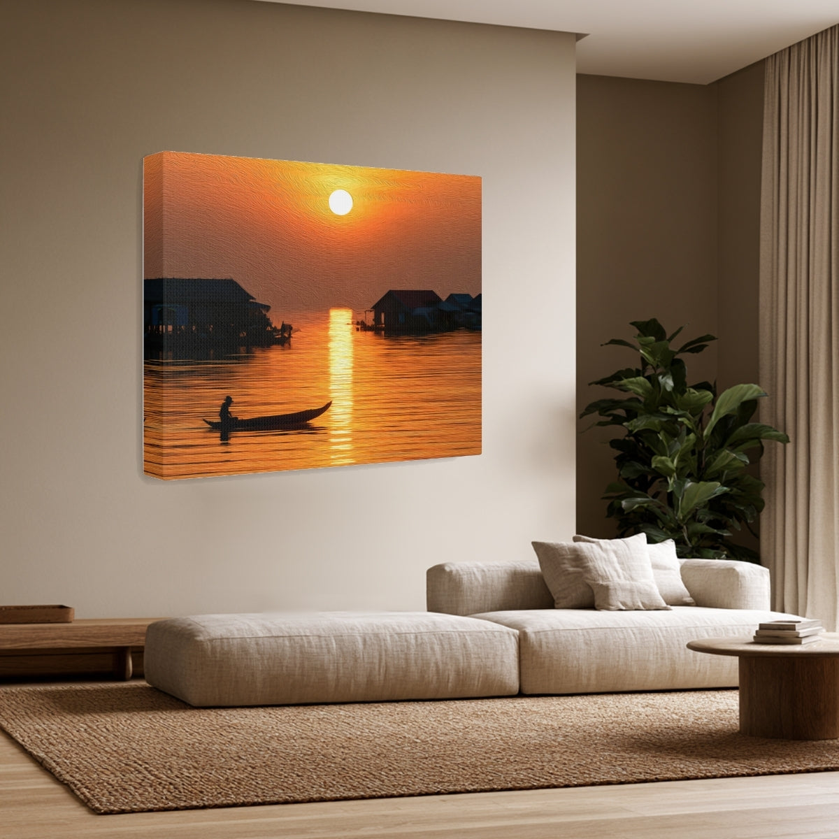 Tonle Sap Floating Village Sunset — Siem Reap, Cambodia, view 2
