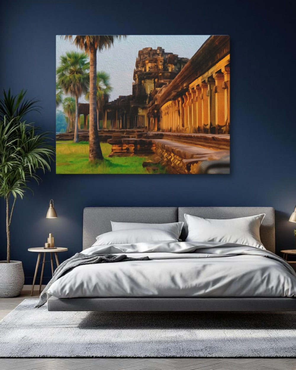 Siem Reap, Cambodia | Angkor Wat Temple Corridor | Original Series Gallery Canvas detail