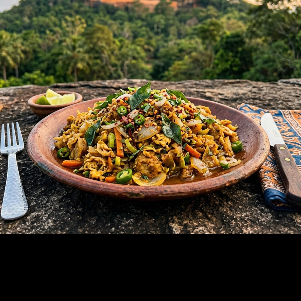 Local cuisine study in Sigiriya, Sri Lanka