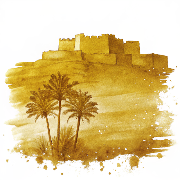 Siwa Oasis watercolor