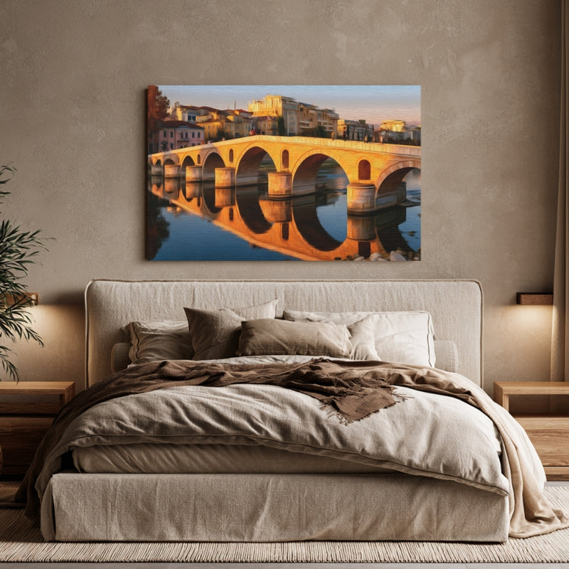 Stone Bridge Over Vardar — Skopje, North Macedonia, view 6