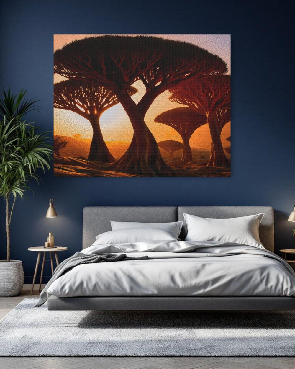 Socotra Island, Yemen | Dragon Blood Tree Forest | Original Series Gallery Canvas detail