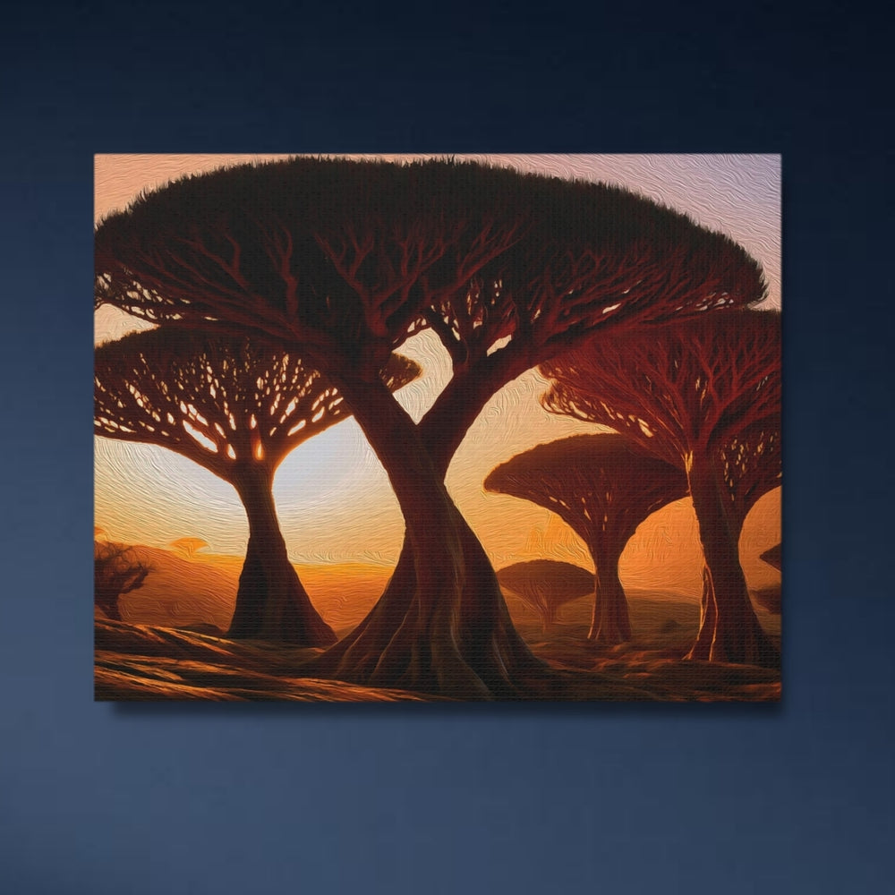 Socotra Island, Yemen | Dragon Blood Tree Forest | Original Series Gallery Canvas detail