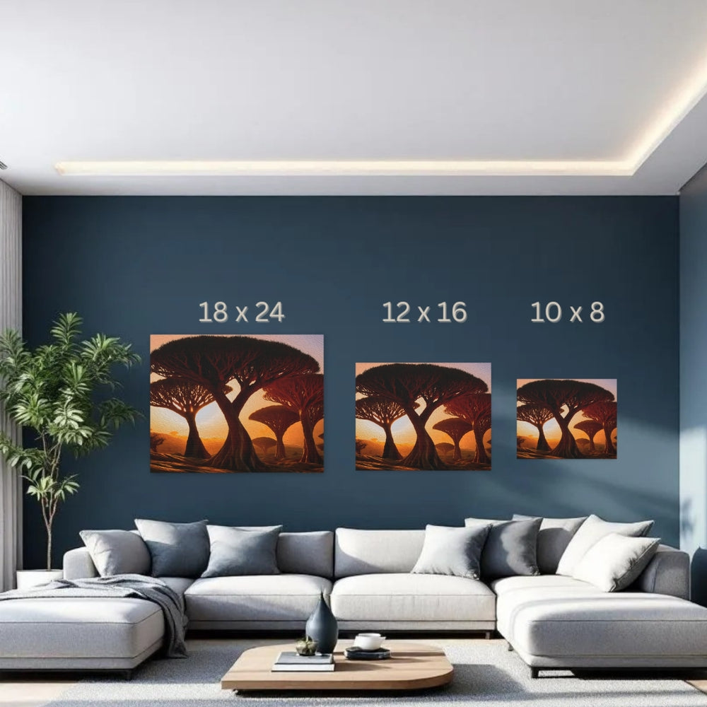 Socotra Island, Yemen | Dragon Blood Tree Forest | Original Series Gallery Canvas detail