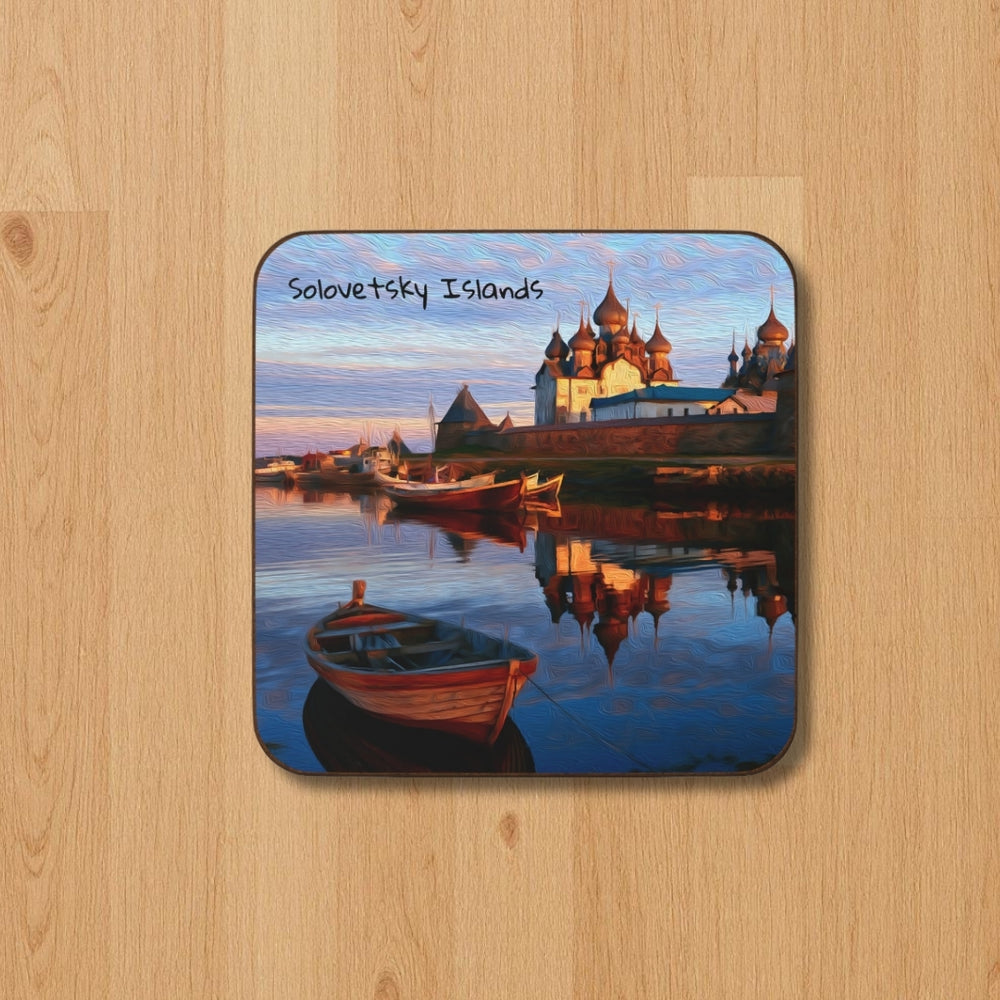 Solovetsky Islands, Russia | Solovetsky Monastery Island Reflection | Original Series Hardboard Coaster