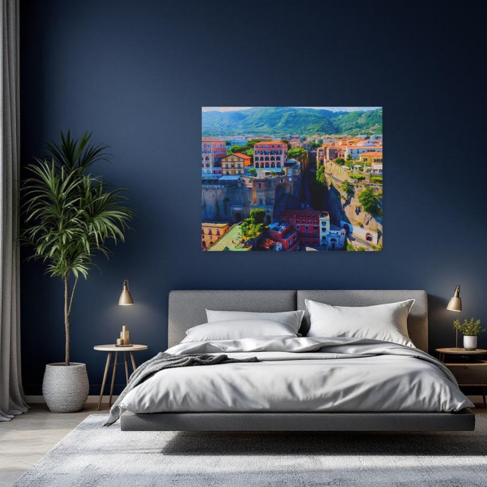 Sorrento, Italy | Cliffside Town on Coast | Original Series Gallery Canvas detail