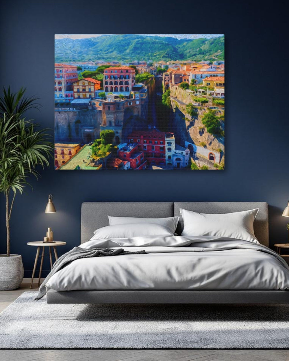 Sorrento, Italy | Cliffside Town on Coast | Original Series Gallery Canvas detail