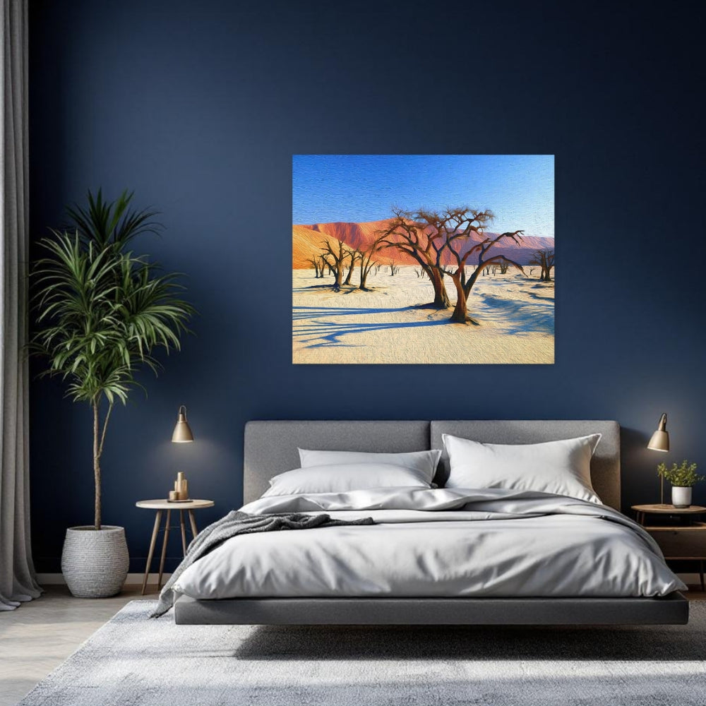 Sossusvlei, Namibia | Deadvlei Dead Camelthorn Trees | Original Series Gallery Canvas detail