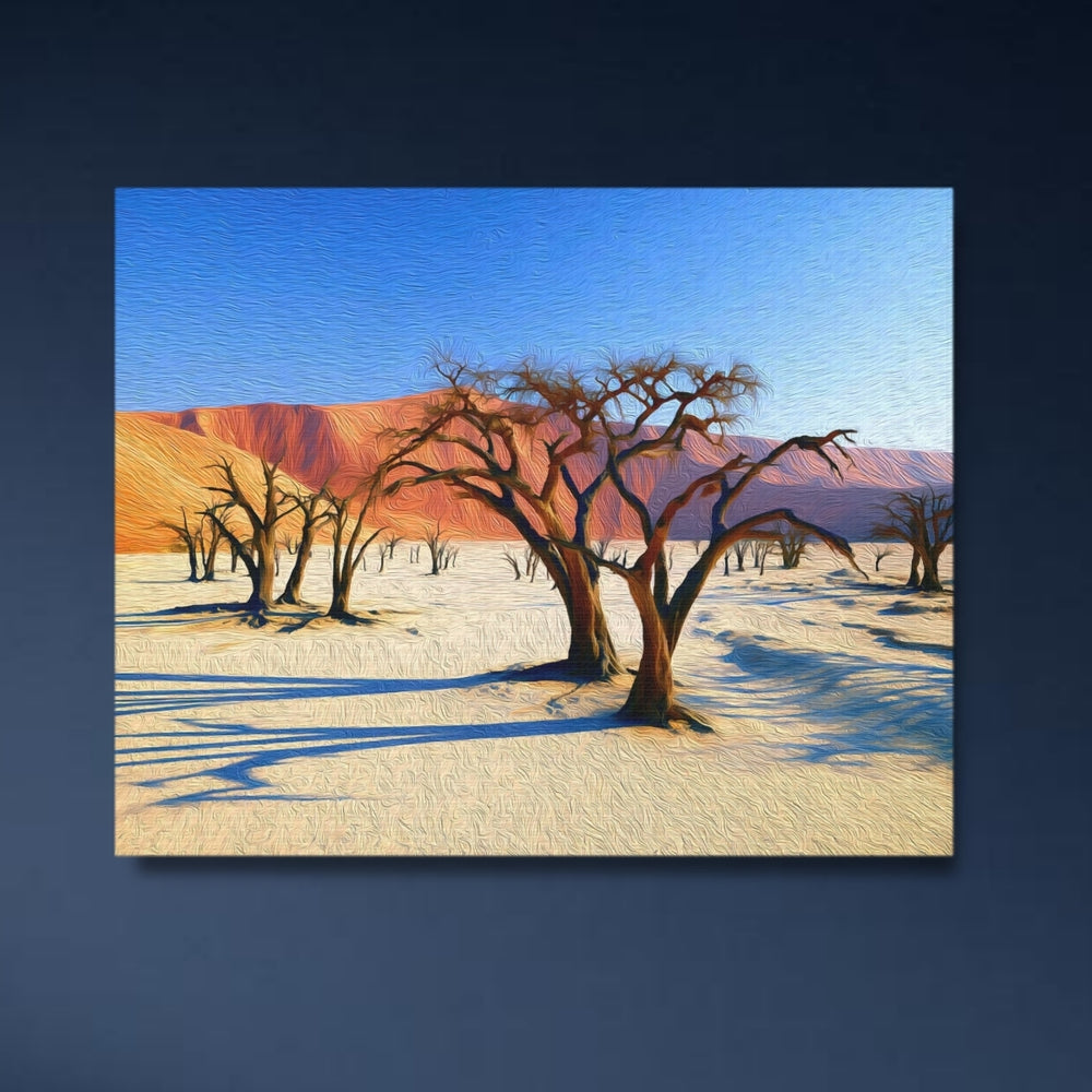 Sossusvlei, Namibia | Deadvlei Dead Camelthorn Trees | Original Series Gallery Canvas detail