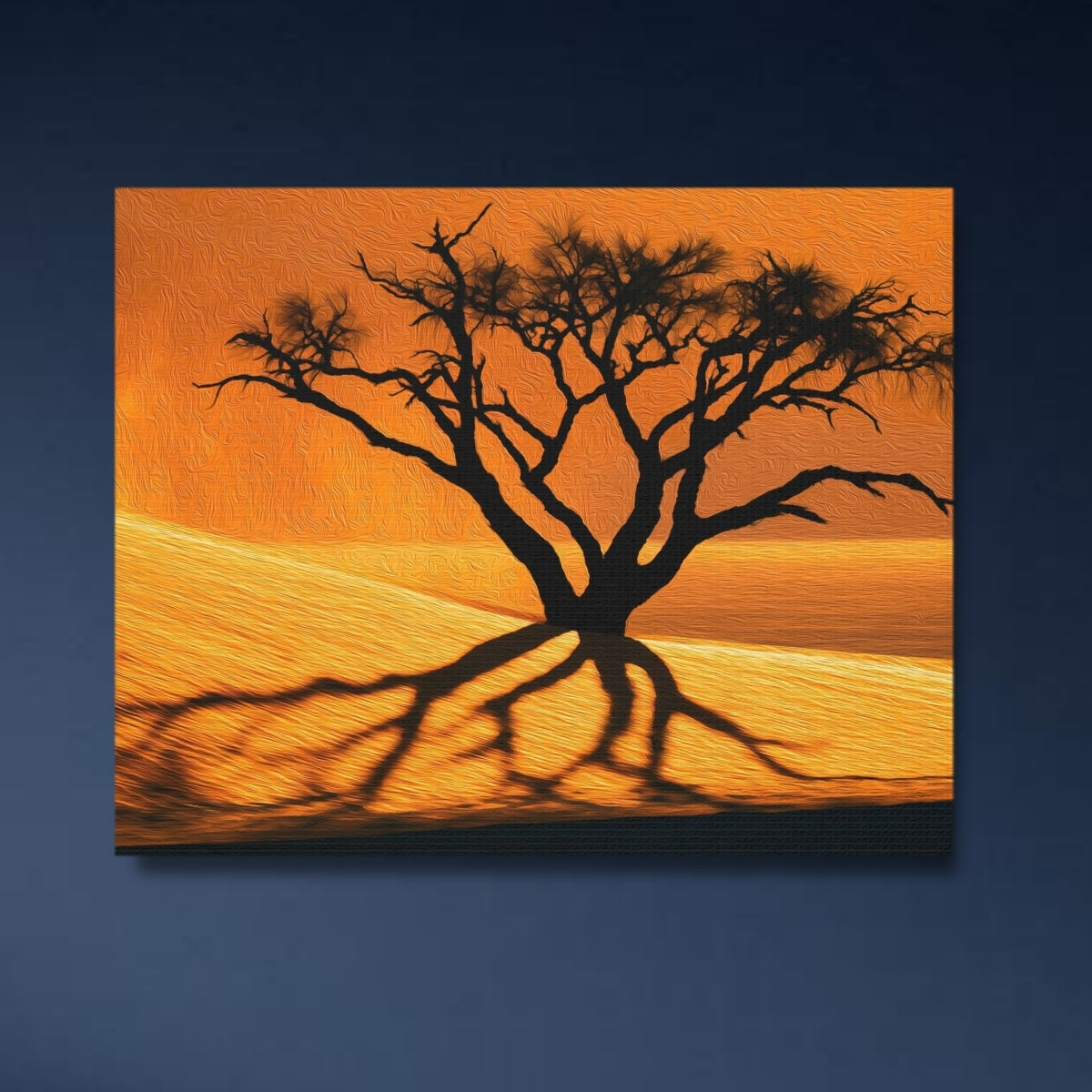 Sossusvlei Dead Vlei Tree Silhouette — Sossusvlei, Namibia Study No. 4
