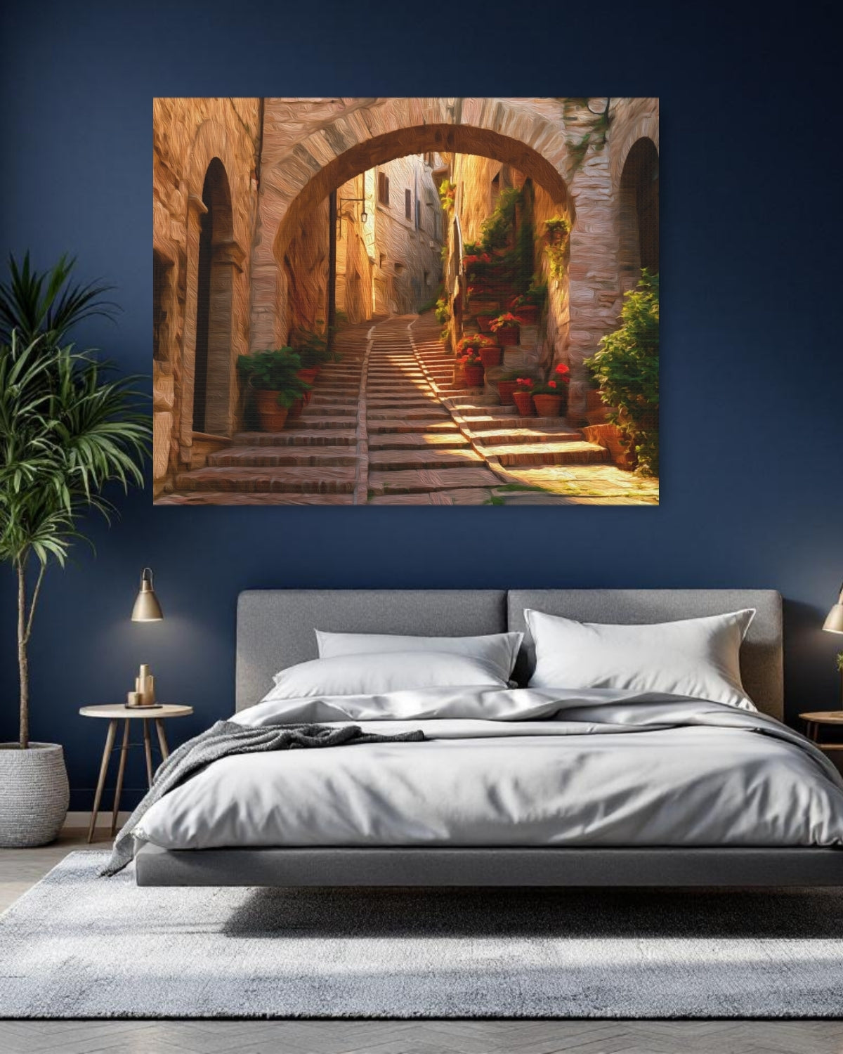 Spello Stone Archway Staircase — Spello, Italy, study 1