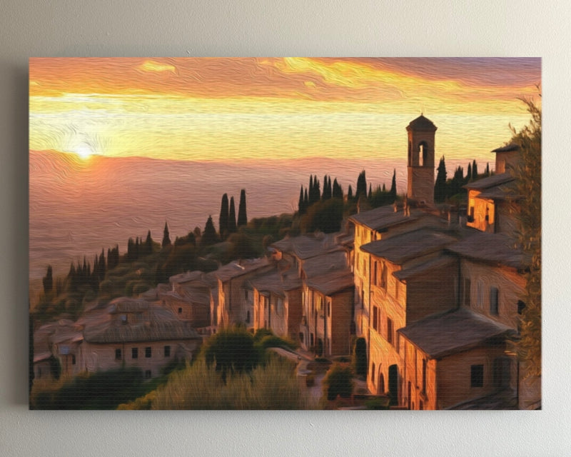 Spello Hilltop Village Sunset — Spello, Italy
