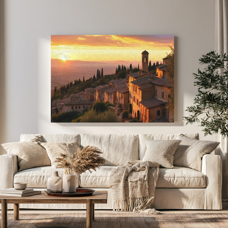 Spello Hilltop Village Sunset — Spello, Italy, view 1