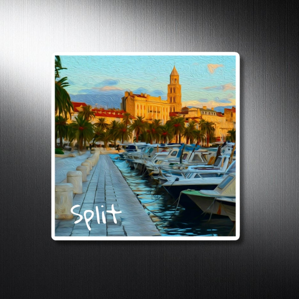 Split, Croatia | Riva Waterfront Harbor View | Original Series Decorative Magnet