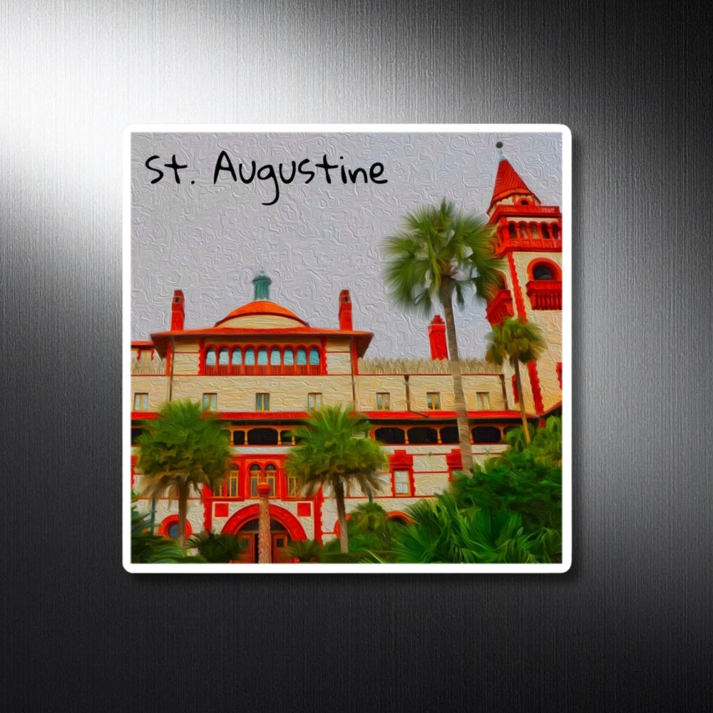 St. Augustine, Florida | Flagler College Historic Facade | Original Series Decorative Magnet