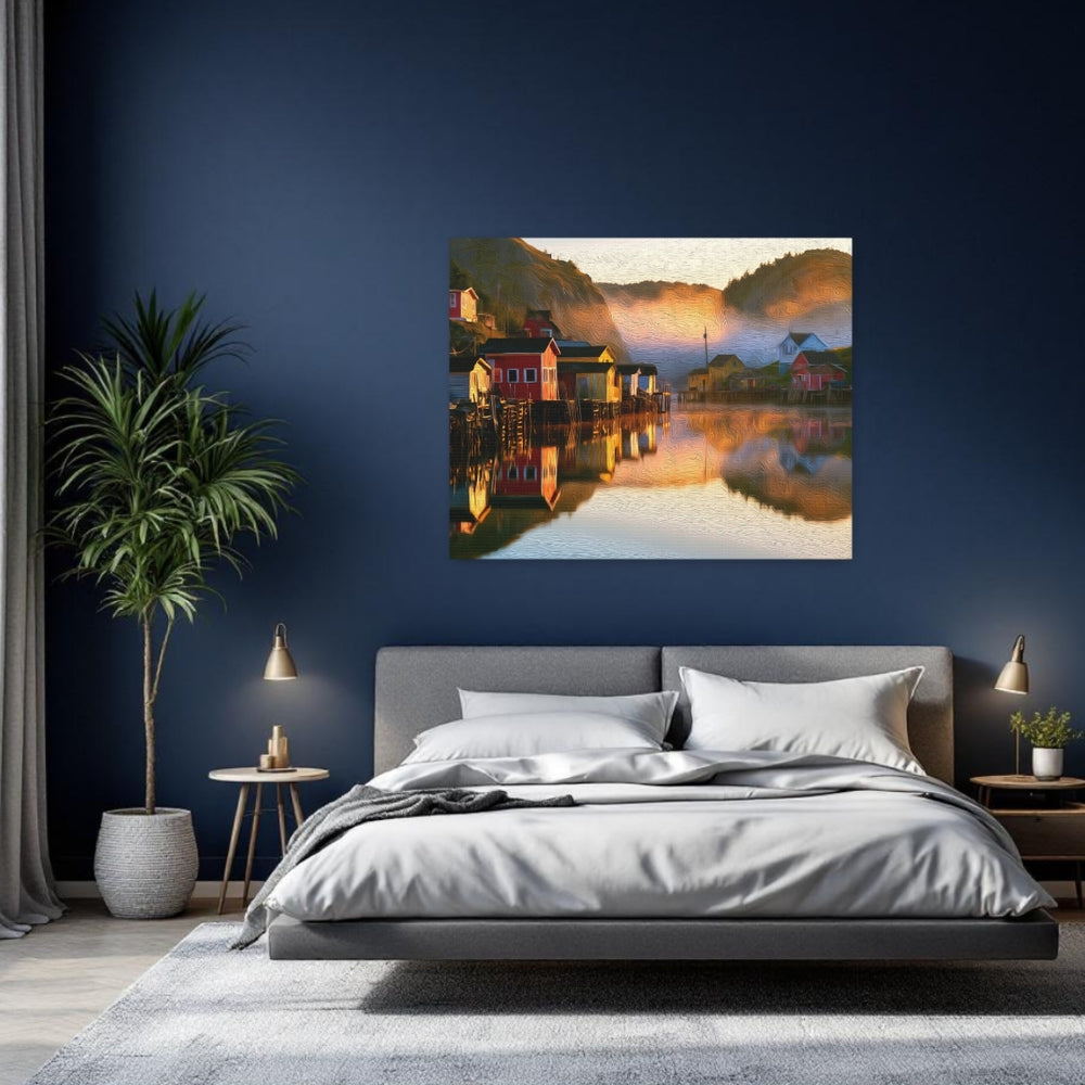 St. John’s, Newfoundland | Quidi Vidi Village Waterfront | Original Series Gallery Canvas detail