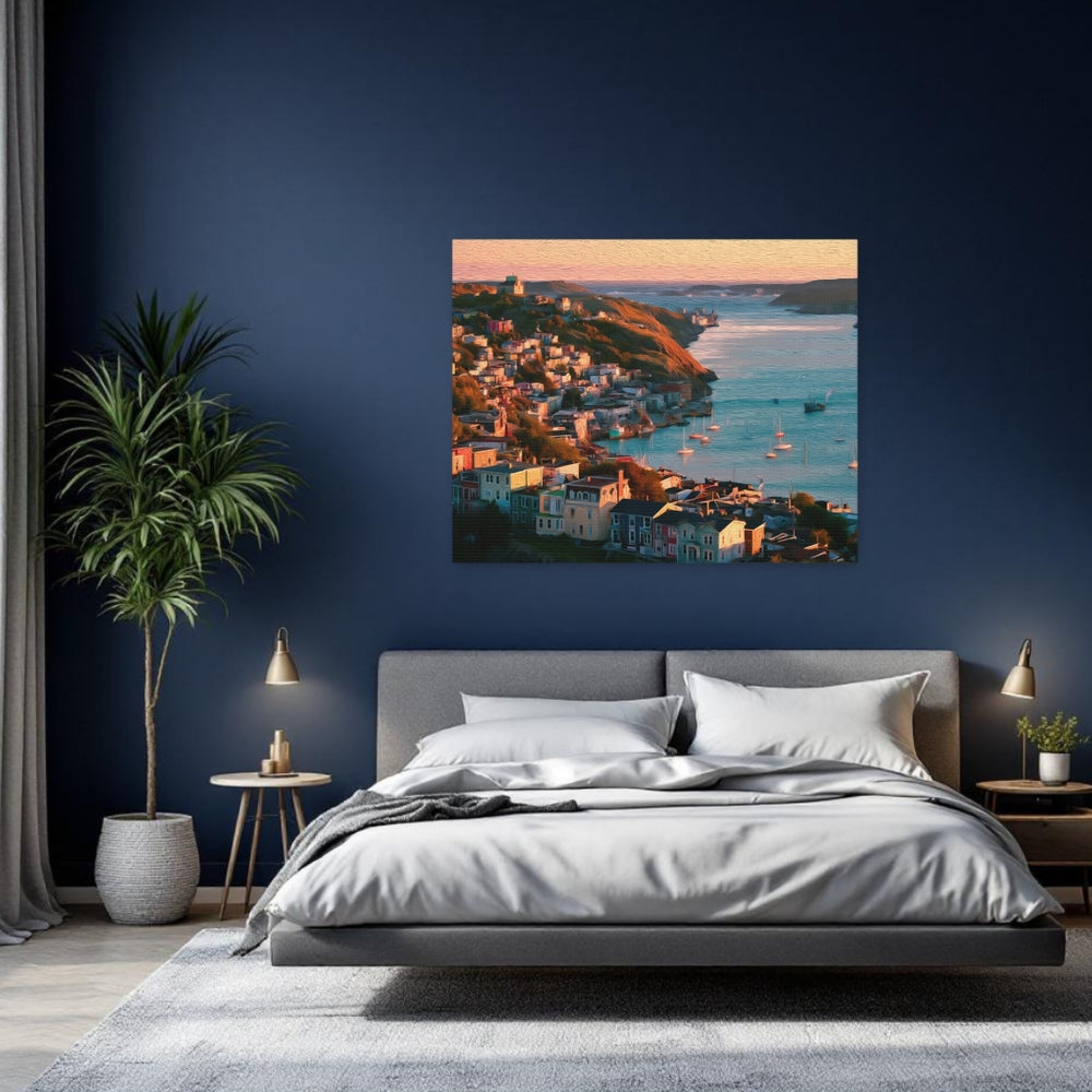 St. John’s, Newfoundland | St. John's Harbour Hillside Panorama | Original Series Gallery Canvas detail