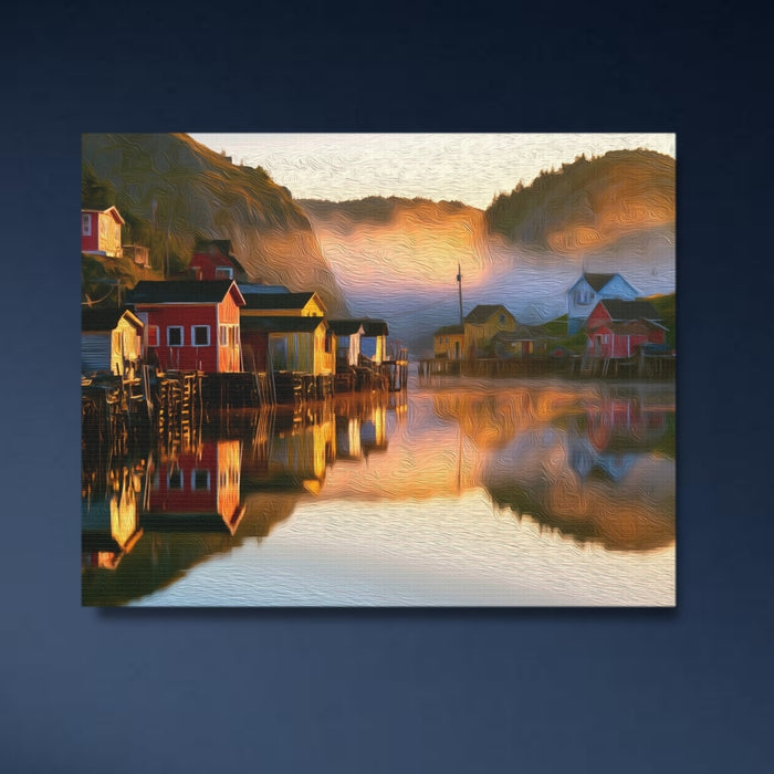 St. John’s, Newfoundland | Quidi Vidi Village Waterfront | Original Series Gallery Canvas