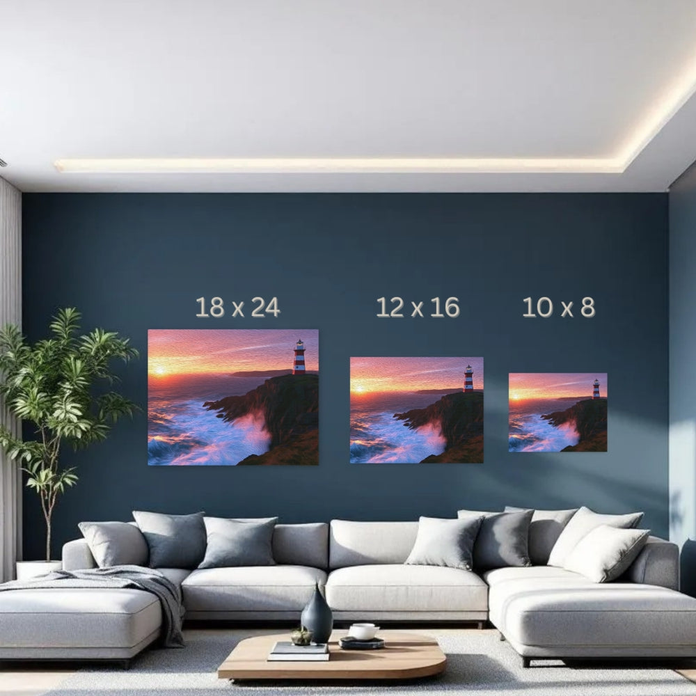 St. John’s, Newfoundland | Cape St. Mary's Lighthouse Cliffs | Original Series Gallery Canvas detail