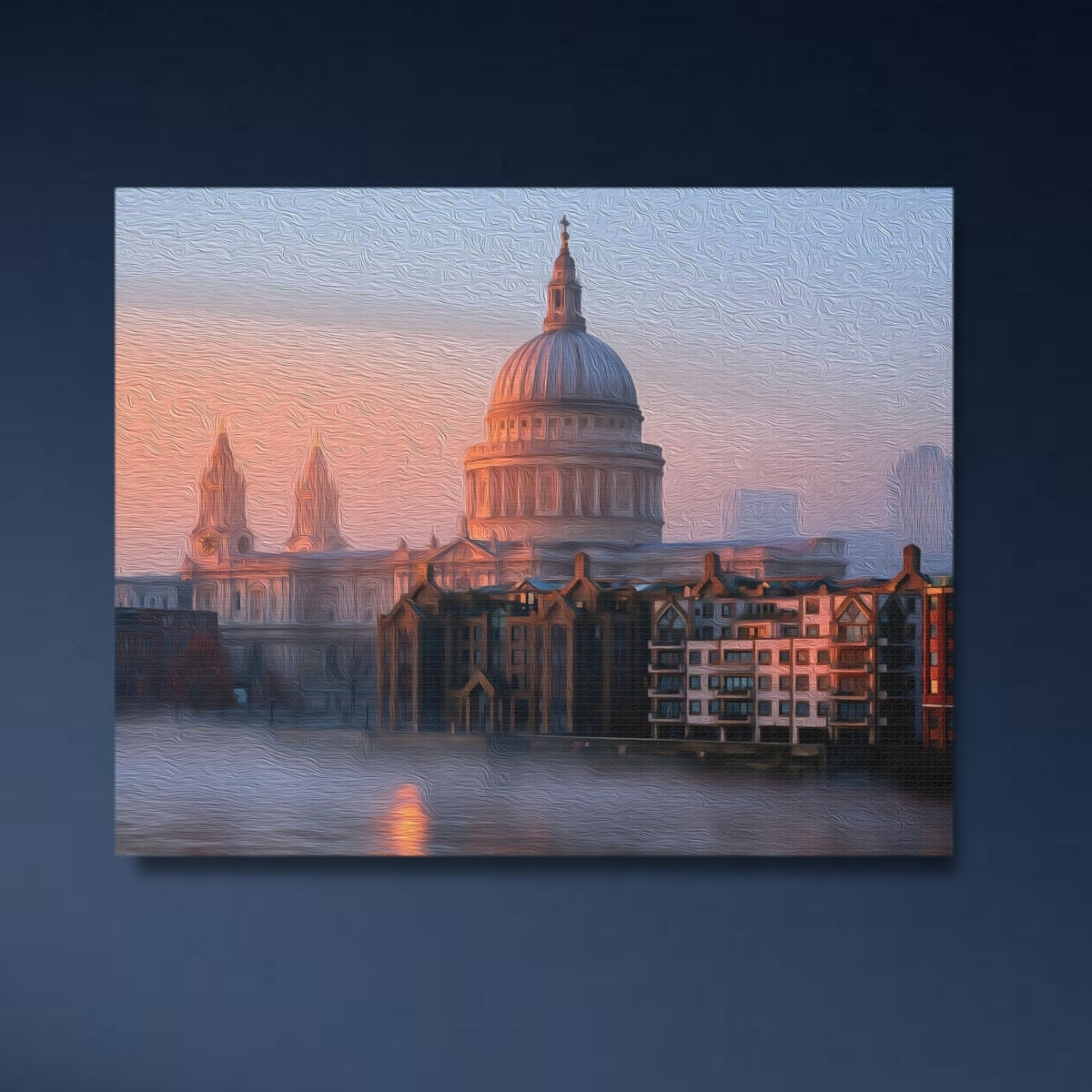 St Paul's Cathedral | St Pauls Cathedral Thames Riverbank | Original Series Gallery Canvas close-up detail
