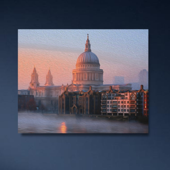 St Paul's Cathedral | St Pauls Cathedral Thames Riverbank | Original Series Gallery Canvas